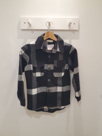 Surchemise carreaux noir/blanc Manchester Taille 8 ans