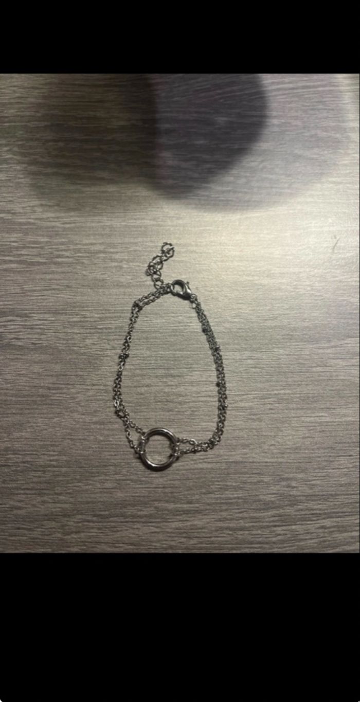 Bracelet argenté style ZAG