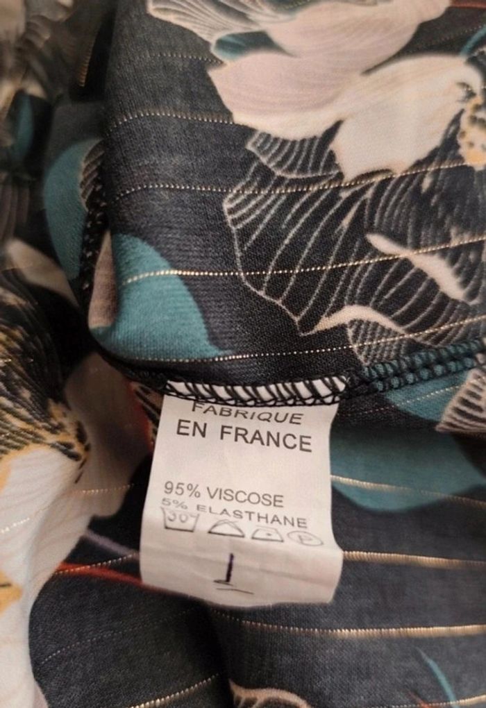 Robe mini ou tunique imprimé floral Fabriqué en France - photo numéro 8