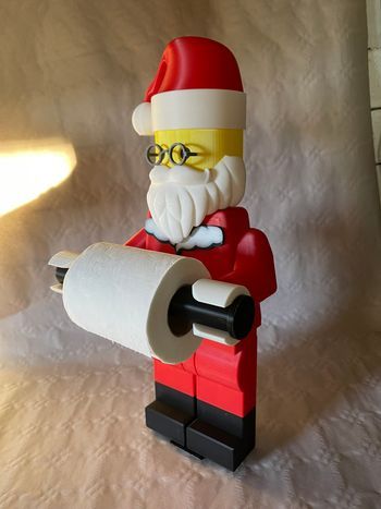 Porte-Papier Toilette Style Lego Père Noel – Déco Fun & Originale Salle de Bain
