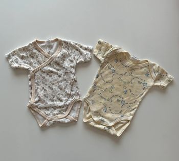 Lot de 2 bodies manches courtes - 3 mois - Baby club