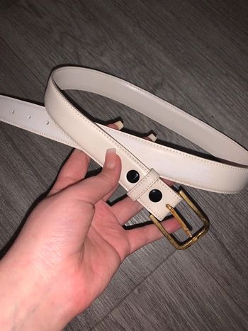 Ceinture blanche et dorée