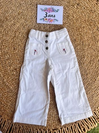 Jean léger jambes larges sergent major 3 ans