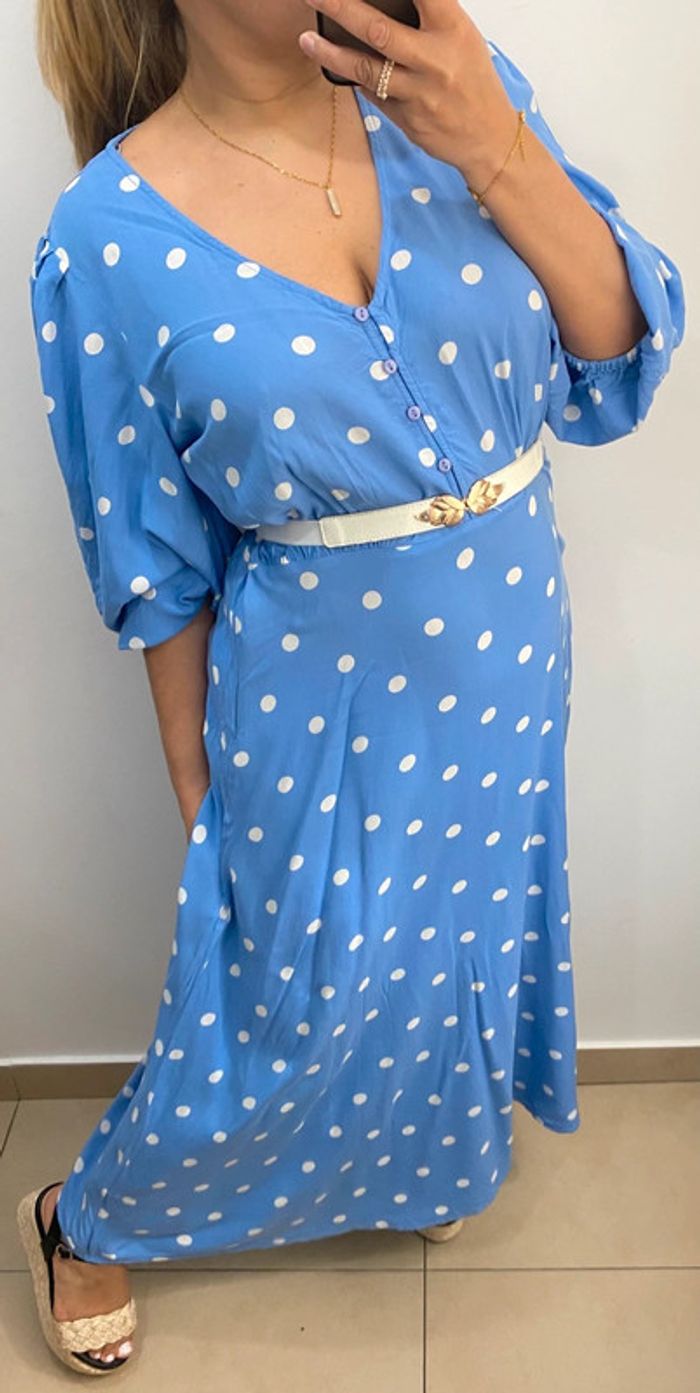 Robe Longue A Pois Taille L