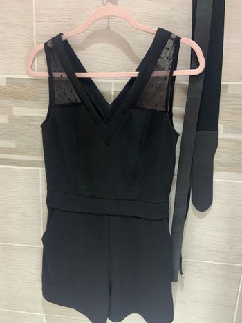 Combishort noir cache cache 