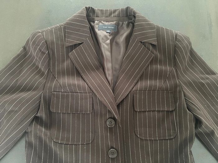 Veste marron rayé - photo numéro 3