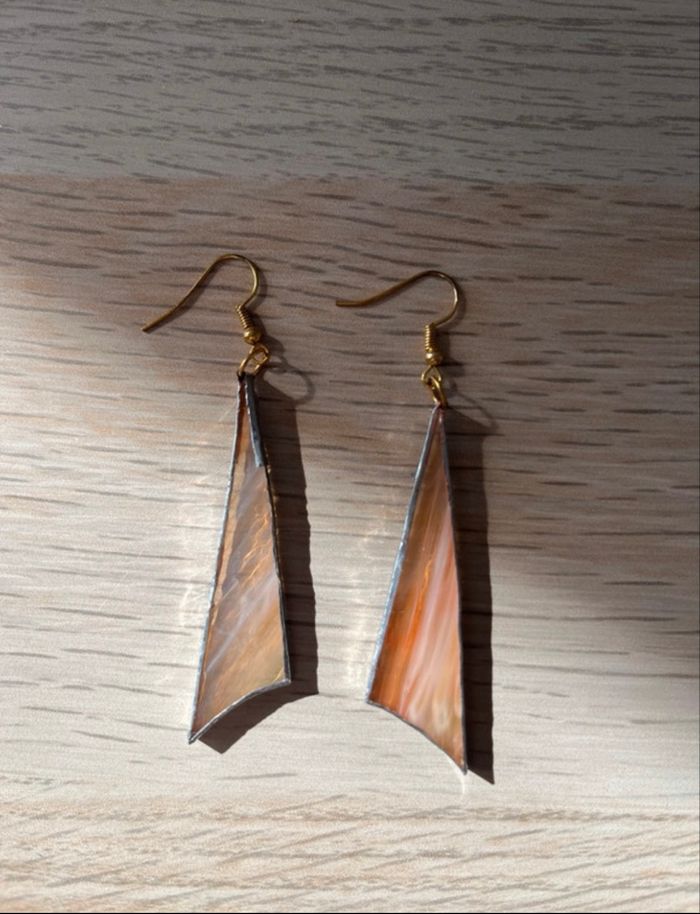 Boucles d'oreilles en verre - photo numéro 2