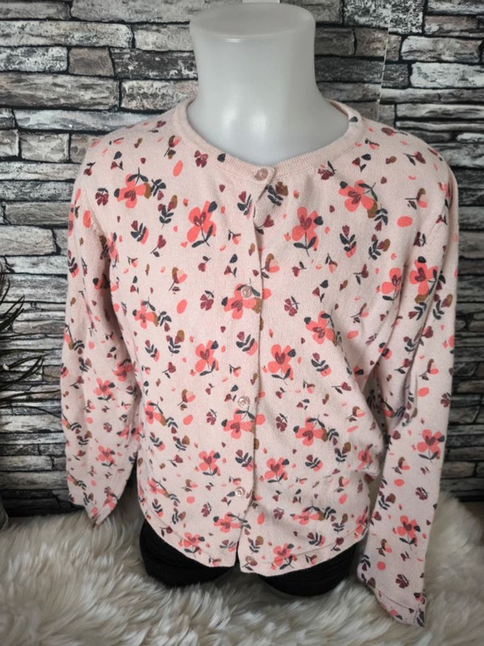 🧡 Superbe gilet fleuri TAO taille 8 ans 🧡 - photo numéro 2