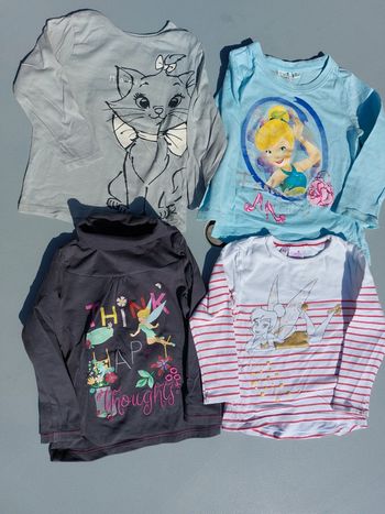 Lot 3 t-shirts manches longues 1 sous pull disney
