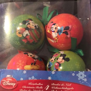 Lots de 4 boules de Noël  Disney