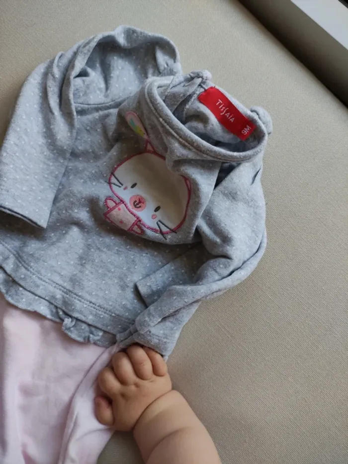 Pyjama fille 9 mois Tissaia - photo numéro 2