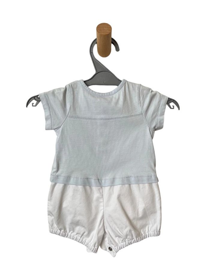 Combishort bleu clair & blanc - Sergent Major 1 mois (53cm) - photo numéro 2