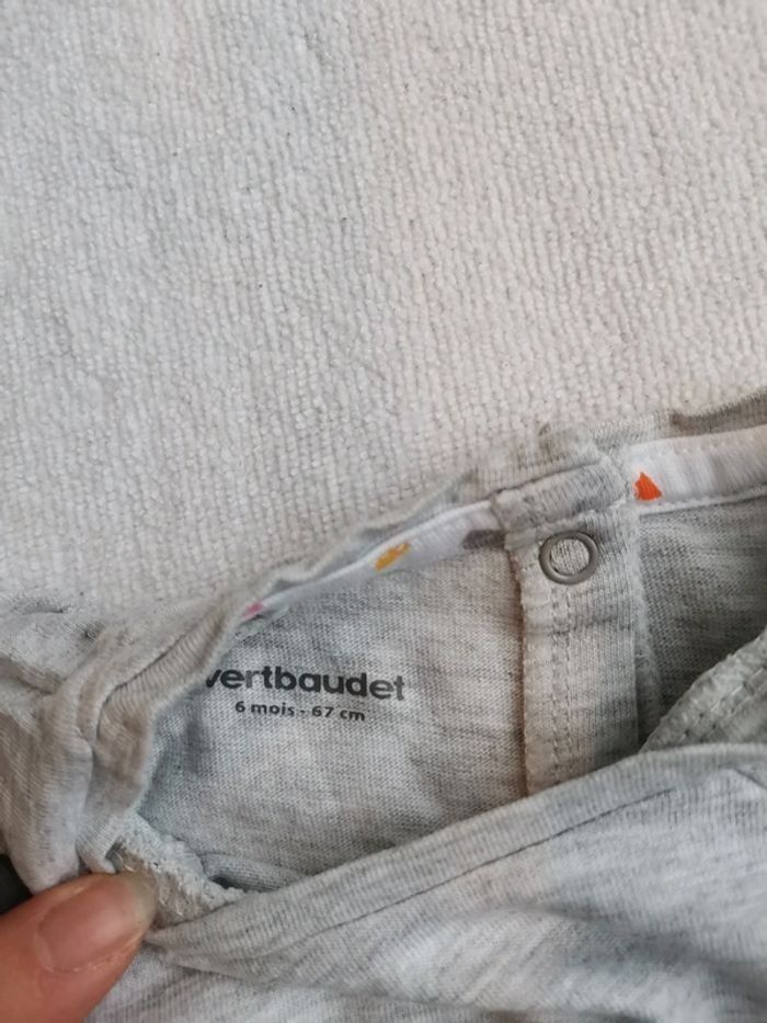 Lot 2 tee shirt vertbaudet 6 mois - photo numéro 7