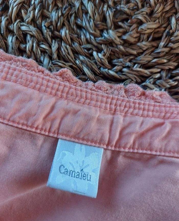 Veste en coton couleur corail Camaïeu taille M - photo numéro 6