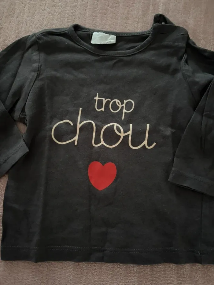 Lot de 6 t-shirts manches longues 6 mois - photo numéro 2