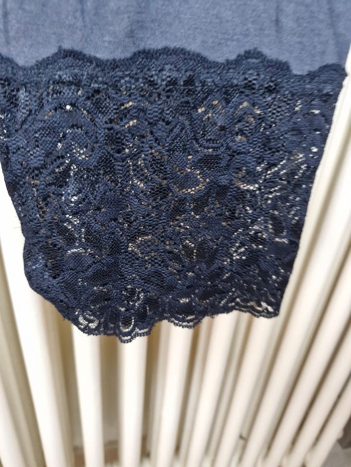 Legging gris dentelle cache cache taille 40 - photo numéro 4