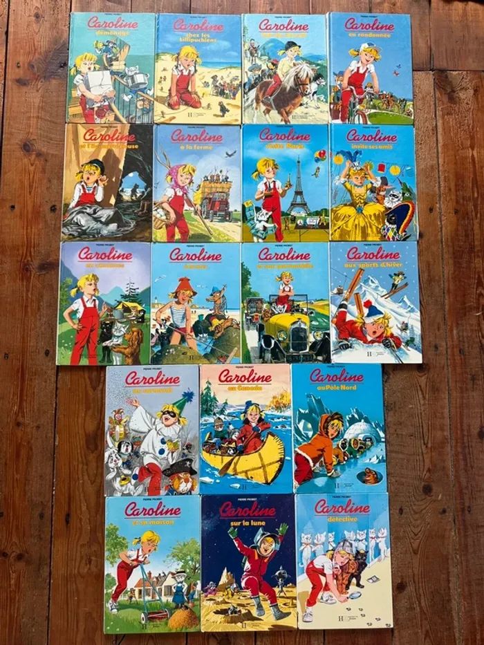 État moyen - Blanc vintage - Lot de 18 livres bd albums Caroline Pierre Probst