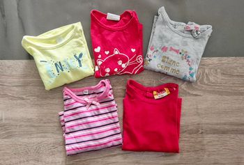 Lot de 5 t-shirts manches longues bébé fille - 6 mois (68 cm)
