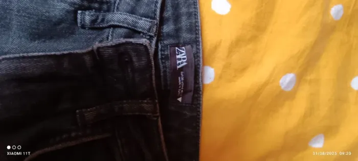 2 jean Zara lot jean Zara noir blanc 36 slim patte d'éléphant - photo numéro 3