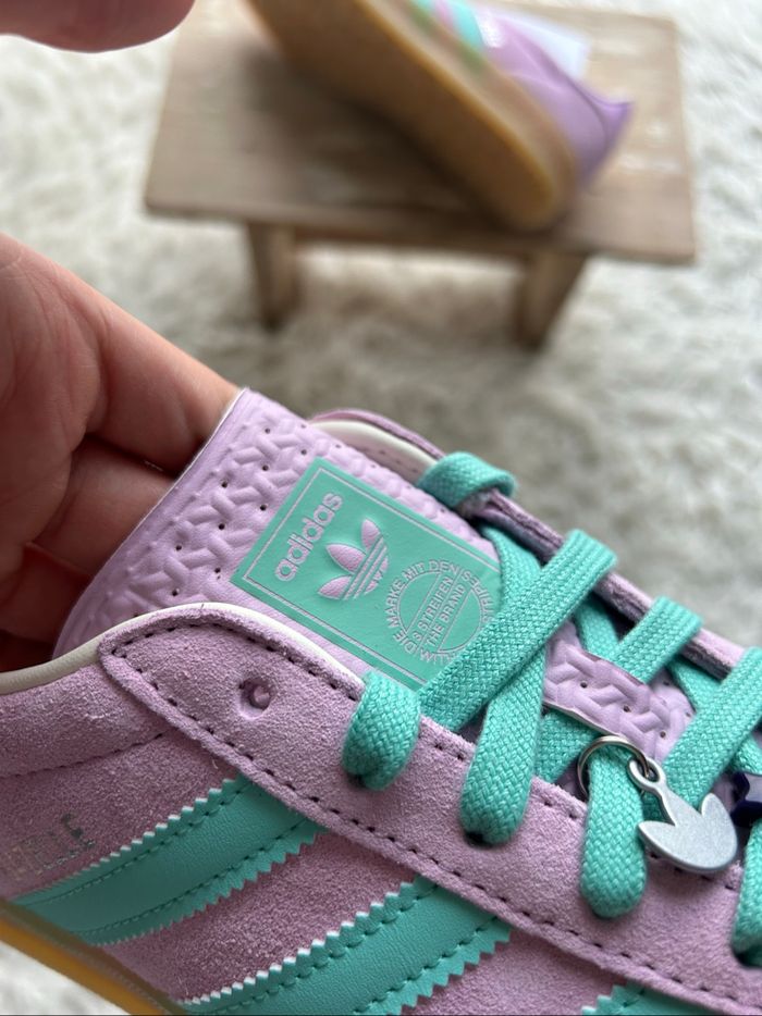 Adidas Originals Gazelle - bliss lilac / acid mint / off white - photo numéro 7