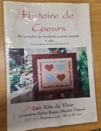 Kit broderie Histoire de cœurs Les Kits de Vivie 