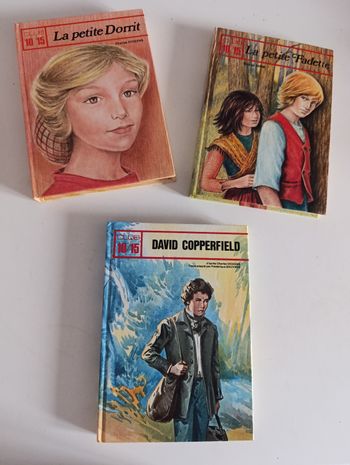 Lot de 3 livres vintage Club 10/15 David Copperfield la petite Dorrit et la Petite Fadette