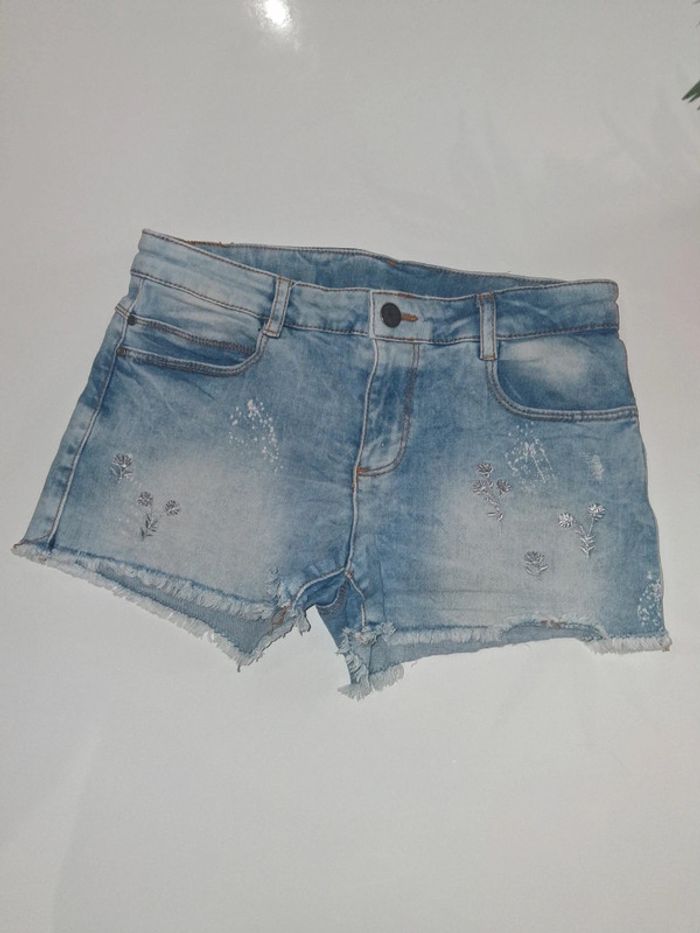 Short en jean avec fleurs Tape A L’Œil