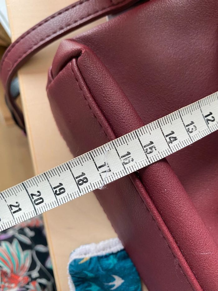 Joli sac à main bandoulière violet bordeau - photo numéro 9