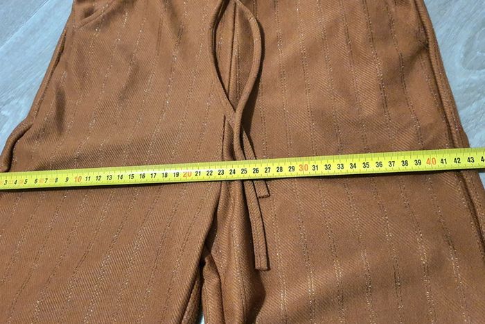 Pontalon marron taille élastique s/m à jambes larges - photo numéro 10