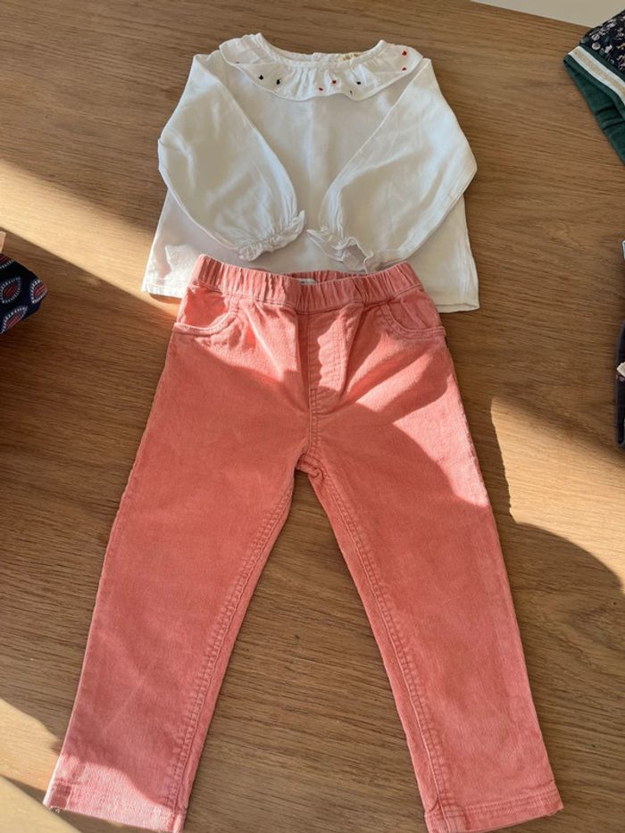 Ensemble pantalon et blouse T.2a