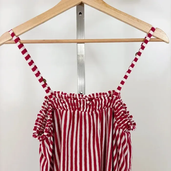 Top d'été rayé rouge et blanc à fines bretelles – Next T.12 A1023 - photo numéro 7