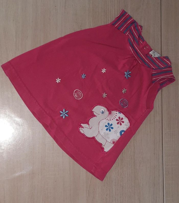 Top manches courtes rose