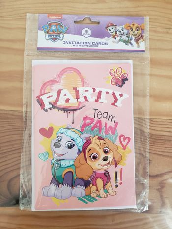 Cartes invitation Paw patrol