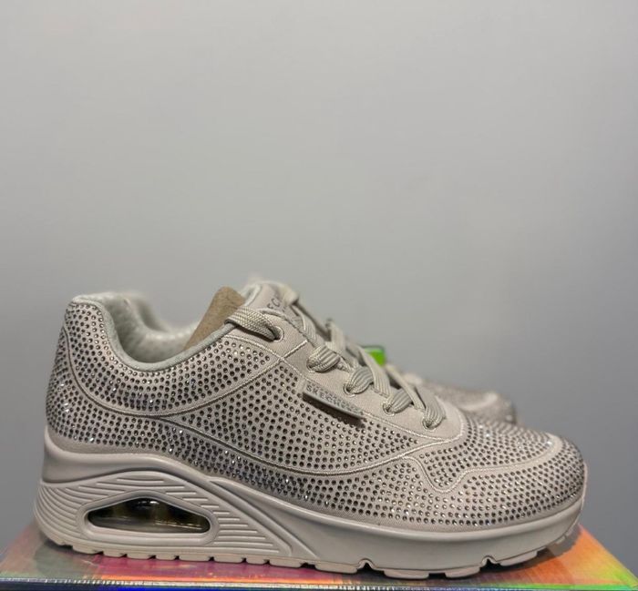 Basket uno beige à. strass argenté -38 - photo numéro 2