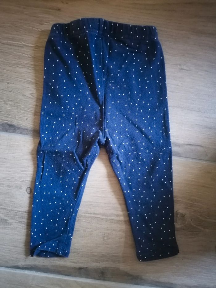 Leggings bleu point blanc - photo numéro 2