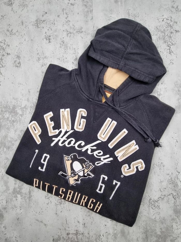 Pull capuche universitaire Pittsburgh noir, M Hommes