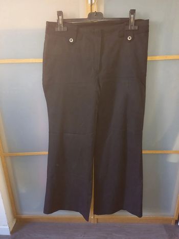 Pantalon Noir en Toile Taille 42