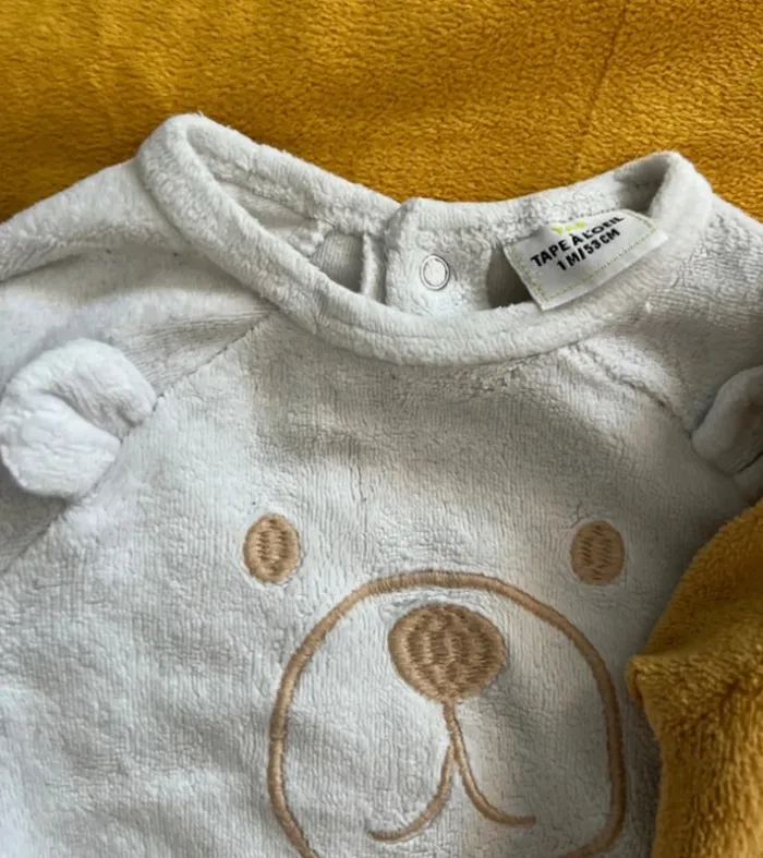 Pyjamas velours 1 mois mixte - photo numéro 2