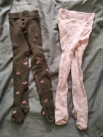 2 paires de collants en laine 18 mois