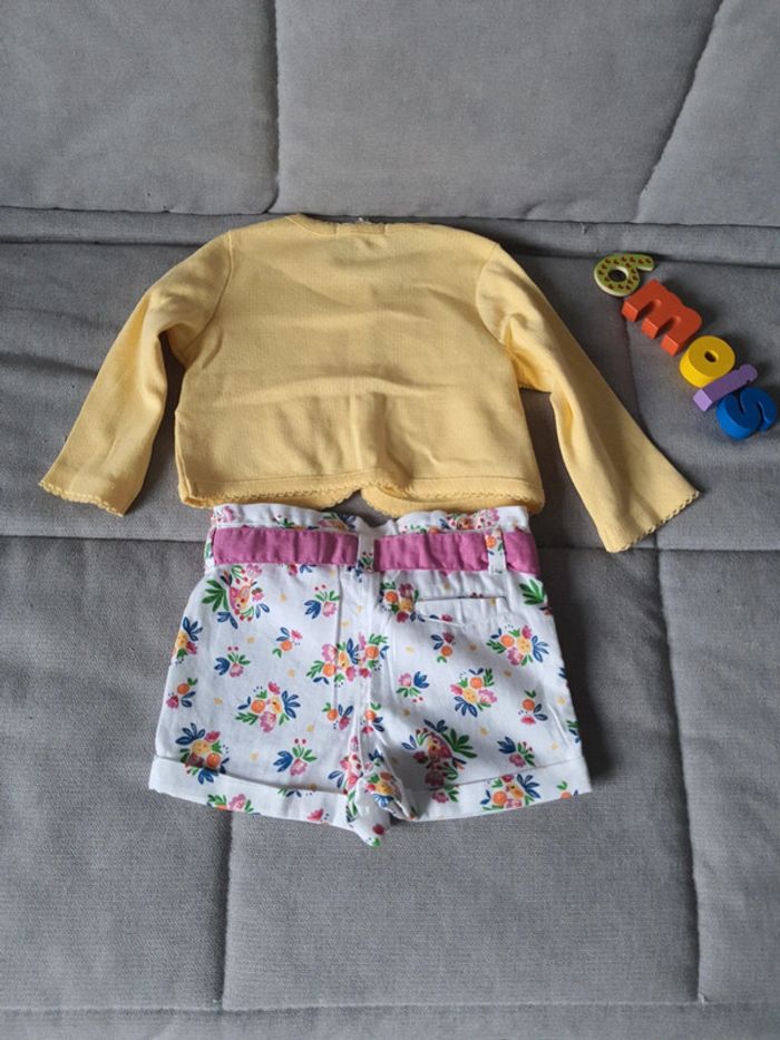Ensemble Du Pareil Au Même DPAM taille 6 mois gilet et short neuf avec étiquettes - photo numéro 5