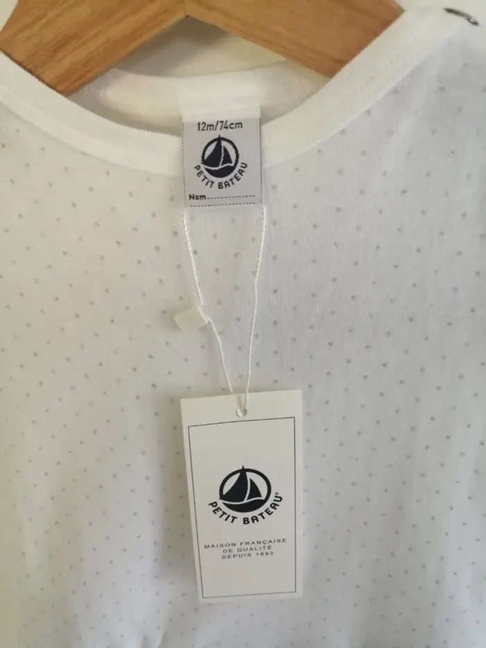 Robe ceremonie petit bateau blanche à pois argent - photo numéro 10