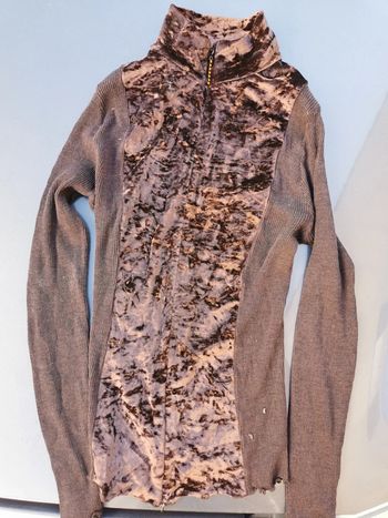 Gilet velours 2 matières