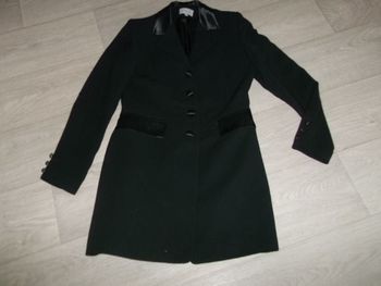 Veste CINOCHE noire et satin très chic soirée taille 40 TBE