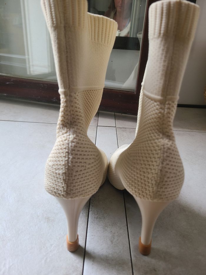 Chaussures chaussettes écrues T38 - photo numéro 3