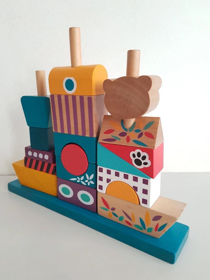 Bateau 3D en bois Okoia, arche de Noé à empiler - photo numéro 5