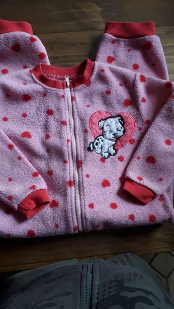 Grenouillère polaire rose 3 ans