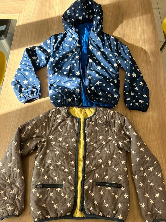 Lot de 2 manteaux à étoiles 6 ans