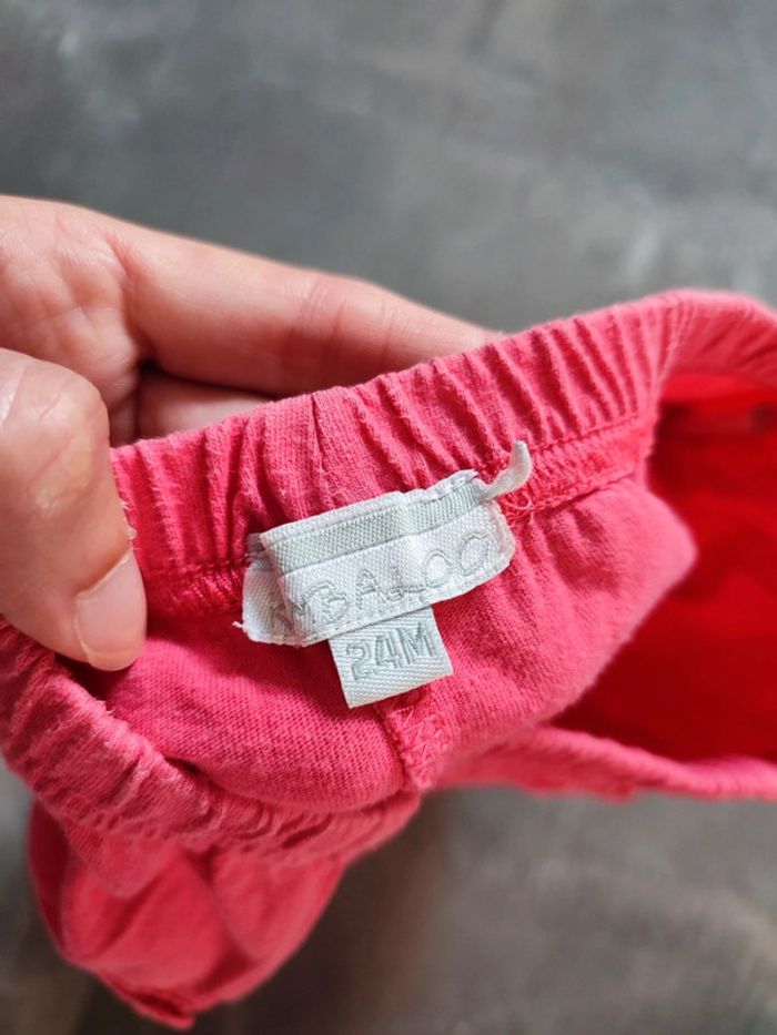 Short en coton fushia 24 mois - photo numéro 3