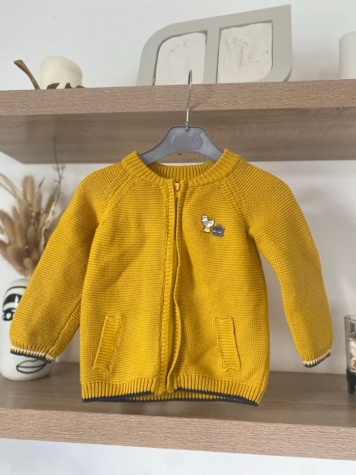 Gilet chaud bébé garçon jaune moutarde Sergent Major 12 mois