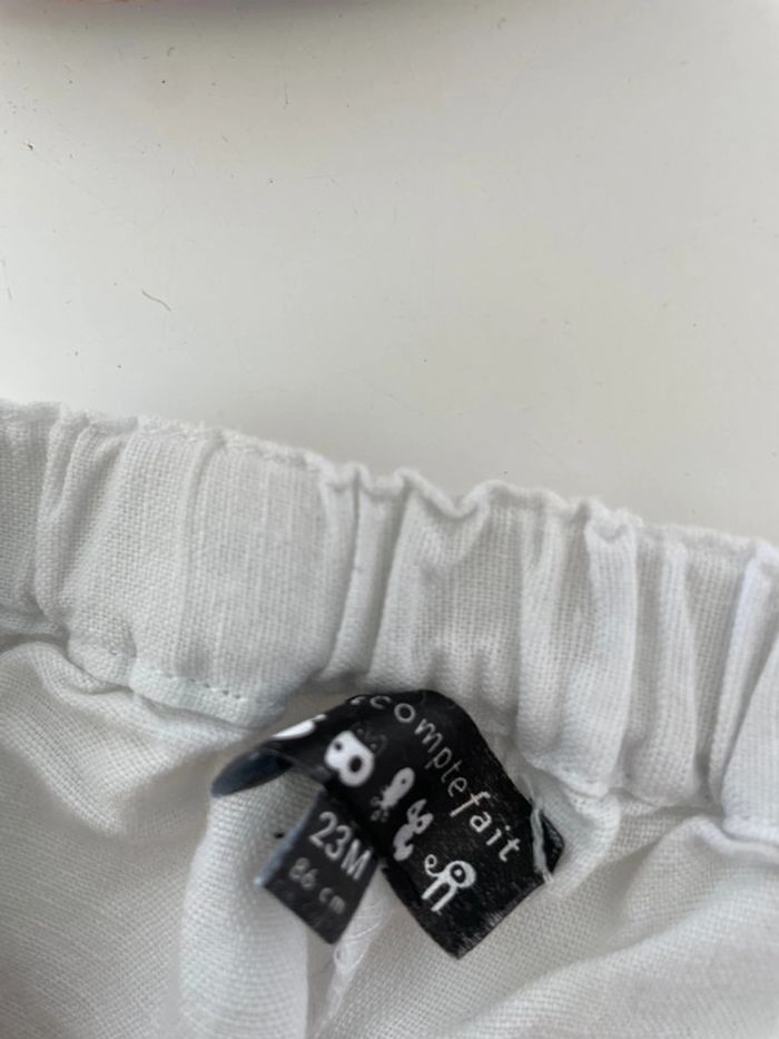 Pantalon blanc bébé - photo numéro 3